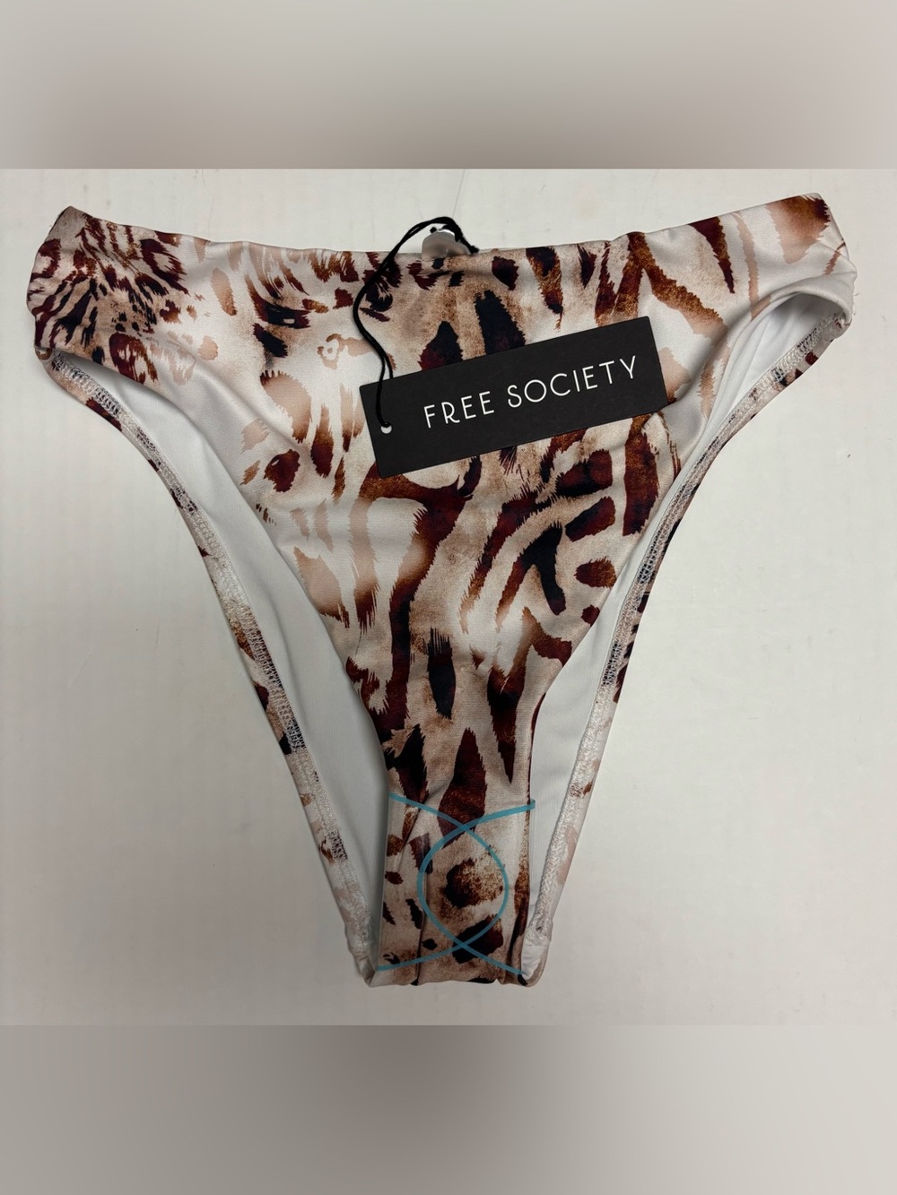 Free Society Brown Animal Print Bikini Bottom